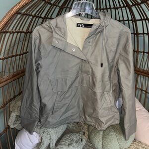 Zara green rain jacket